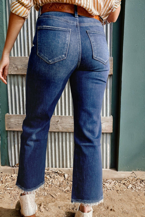stonewashed skyline flared jeans