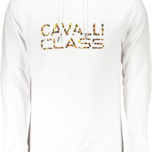 Sweatshirt blanc à capuche homme Cavalli Class
