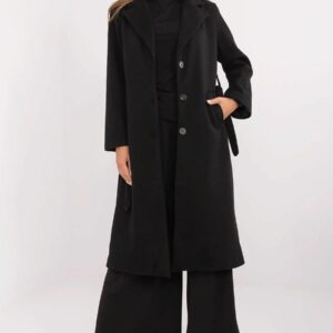 Manteau long femme noir