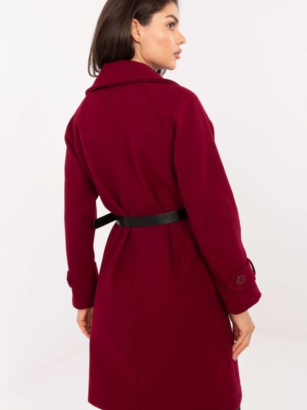 Manteau long ceinturé rouge – Rue Paris