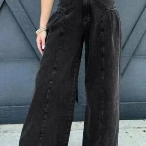 slate elegance wide leg jeans