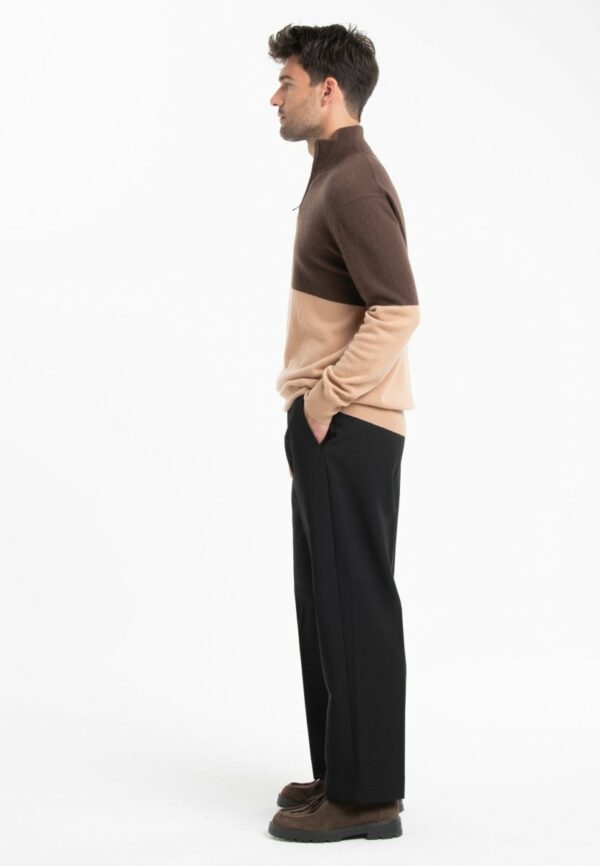 pull camionneur cachemire marron/camel clair homme gabi 2
