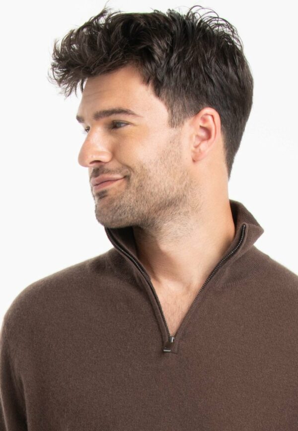 pull camionneur cachemire marron/camel clair homme gabi 2