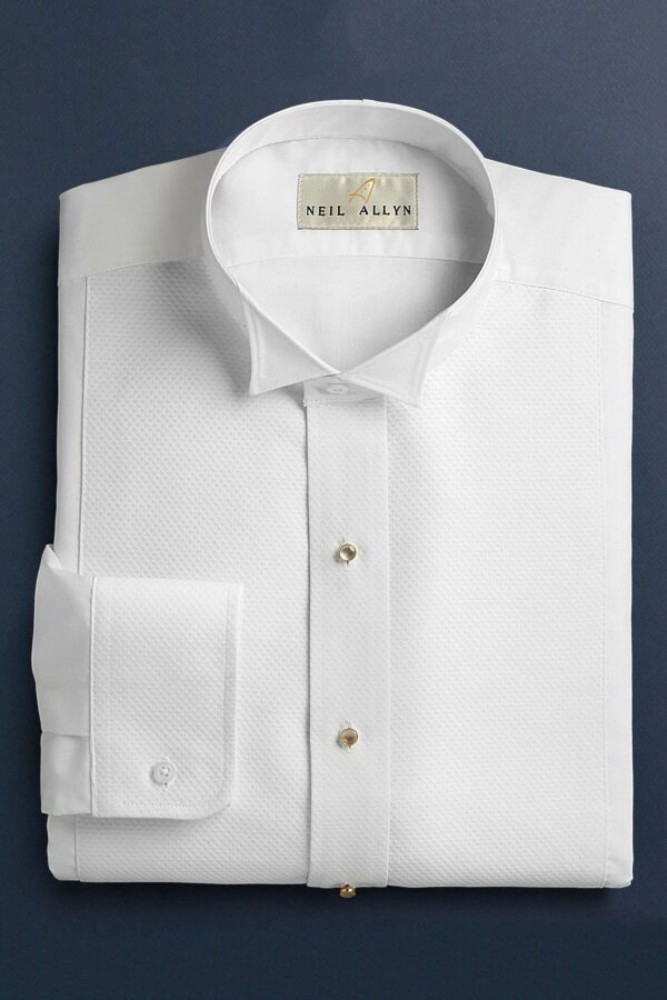 "hudson" white wingtip tuxedo shirt