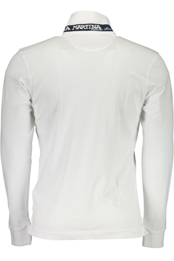 Polo blanc manches longues La Martina