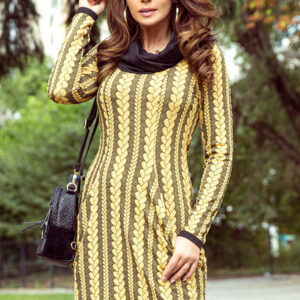 ROBE NUMOCO AVEC COL ROULÉ ET POCHES