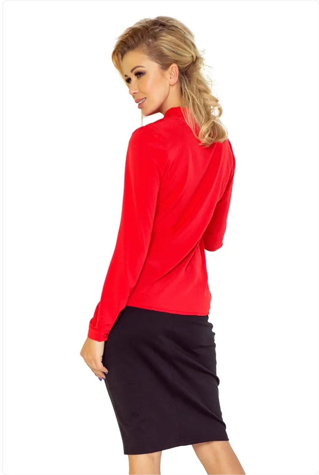 Blouse Numoco avec Cordon - Rouge 140-3 – Image 4