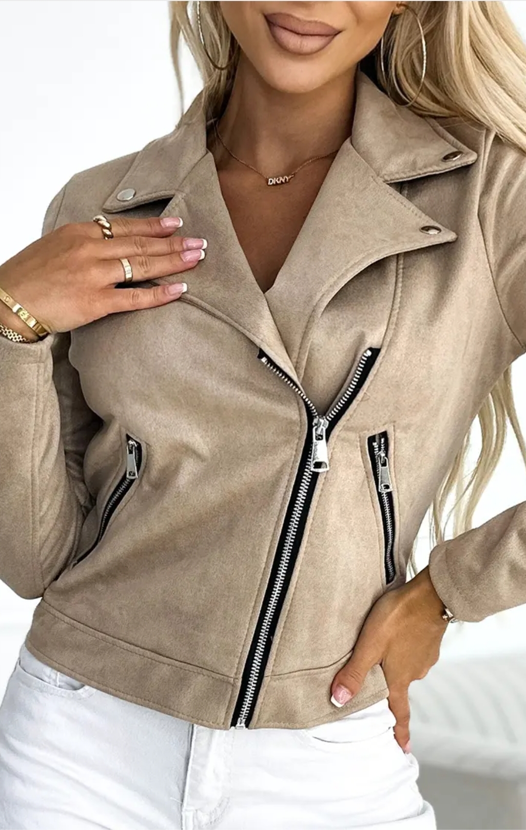 Veste en Daim Numoco Basic 481-1 Beige – Image 7