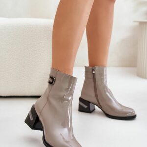 Bottines Femme Élégantes en Cuir Écologique Suédé