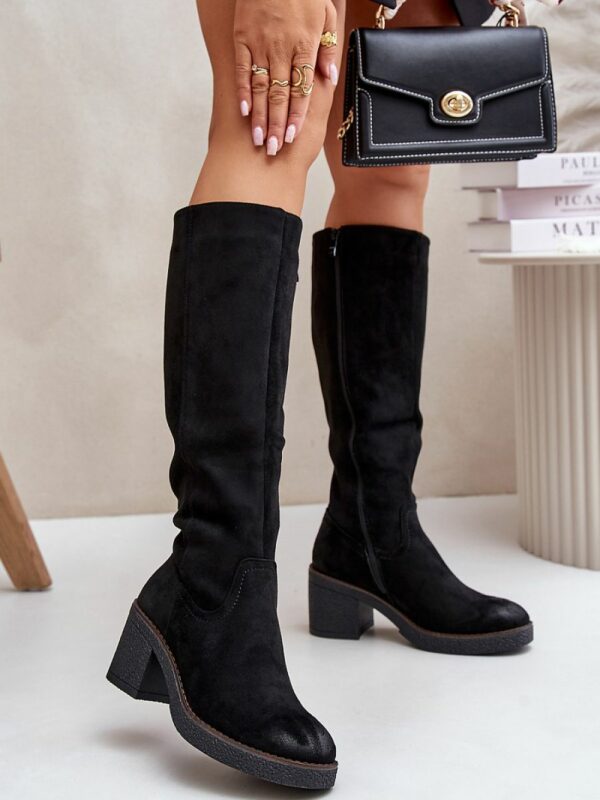 Bottes Hautes Femme Jezzzi en Suédine Écologique