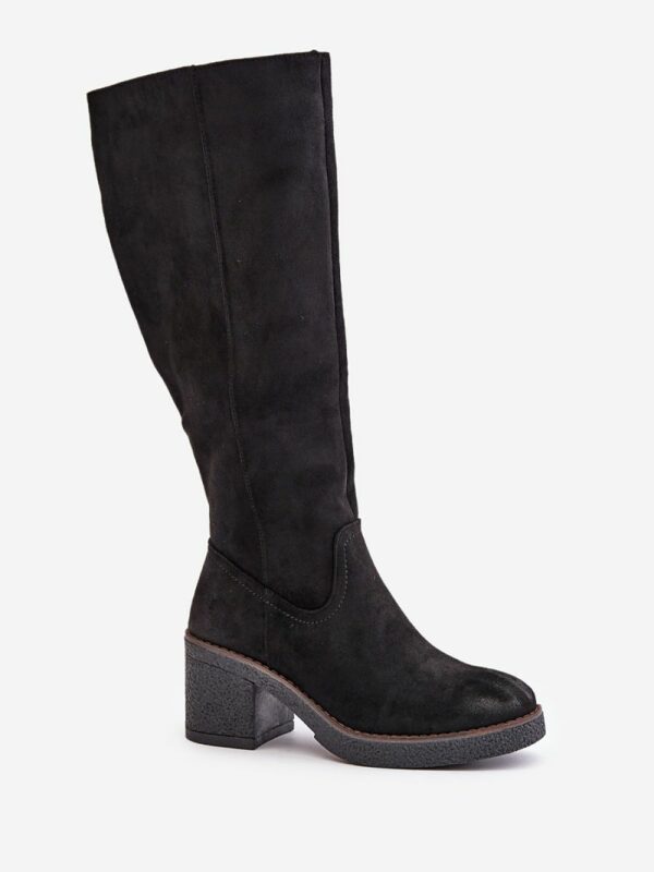 Bottes Hautes Femme Jezzzi en Suédine Écologique
