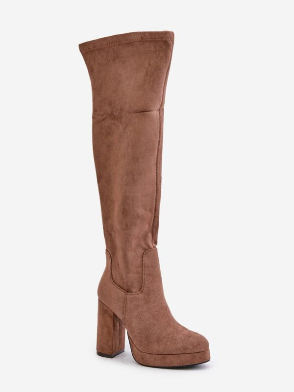 Bottes Hautes Femme Jezzzi en Suédine Écologique