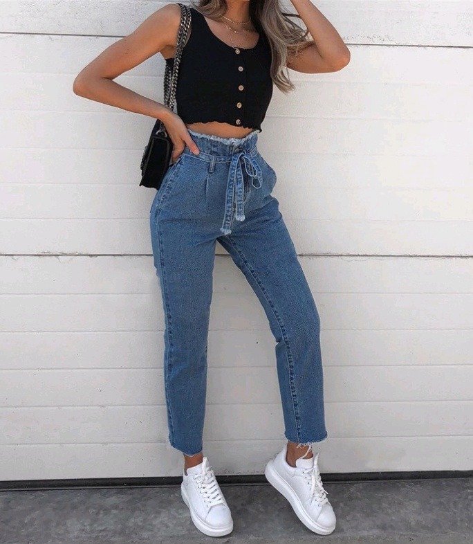 Jean Femme Taille Haute Tendance 2026 Coupe Slim Élégante – Dropvet Jean Femme Taille Haute Tendance 2026 Coupe Slim Élégante – Image 3