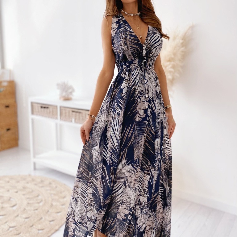Robe Longue Imprimée Femme Élégante et Fluide 2026 – Dropvet Robe Longue Imprimée Femme Élégante et Fluide 2026 – Image 4