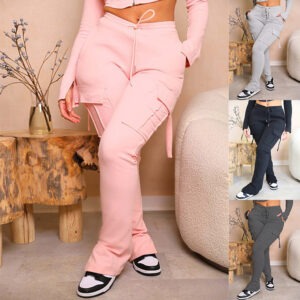 cargo femme taille haute