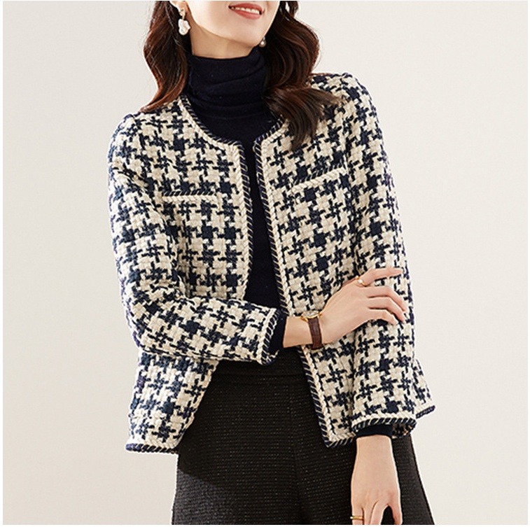 Veste Femme Pied de Poule Élégante 2026 Style Chic Premium – Dropvet veste femme pied de poule
