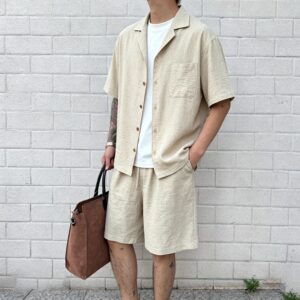 ensemble homme lin été