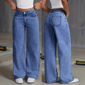 pantalon femme coupe droite ample
