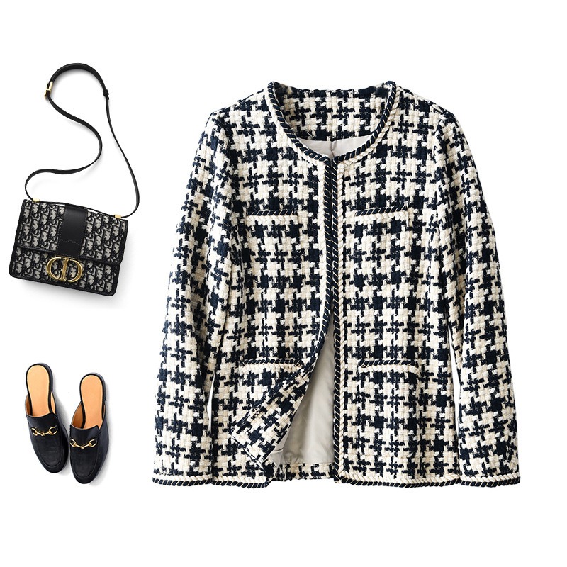Veste Femme Pied de Poule Élégante 2026 Style Chic Premium – Dropvet Veste Femme Pied de Poule Élégante 2026 Style Chic Premium – Image 3