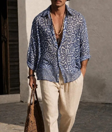 Chemise Resort Homme Premium 2026 : Style Méditerranéen Exclusif – Dropvet chemise resort homme premium