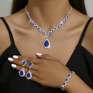 parure cristal émeraude femme