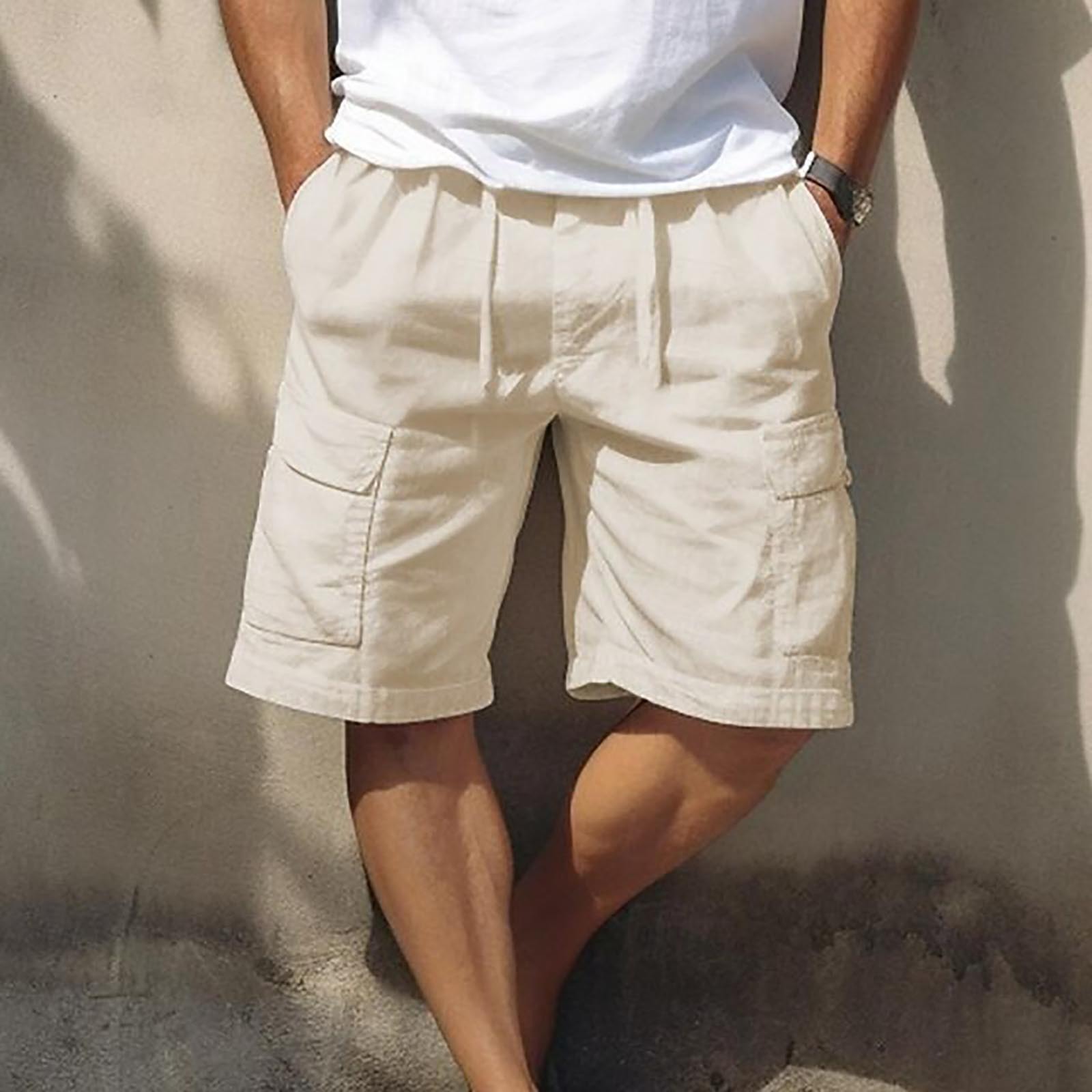 Short Homme Coton Lin : 6 Tailles au Confort Incroyable – Dropvet Short Homme Coton Lin : 6 Tailles au Confort Incroyable – Image 3
