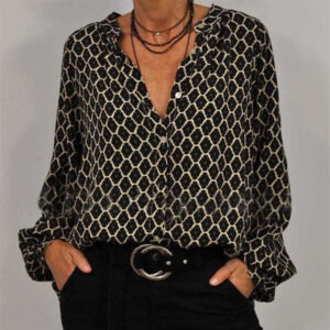chemise femme motif géométrique