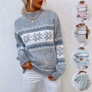 pull flocon de neige femme