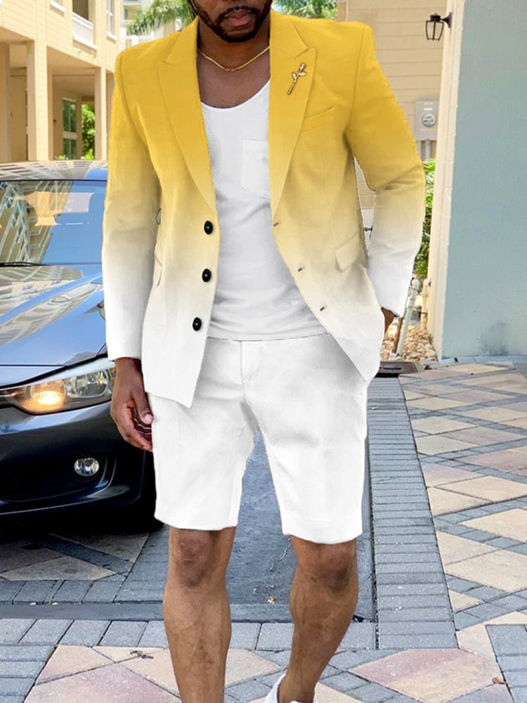 Ensemble Veste Short Rayé Style Britannique Homme – 6 Coloris – Dropvet Ensemble Veste Short Rayé Style Britannique Homme – 6 Coloris – Image 3