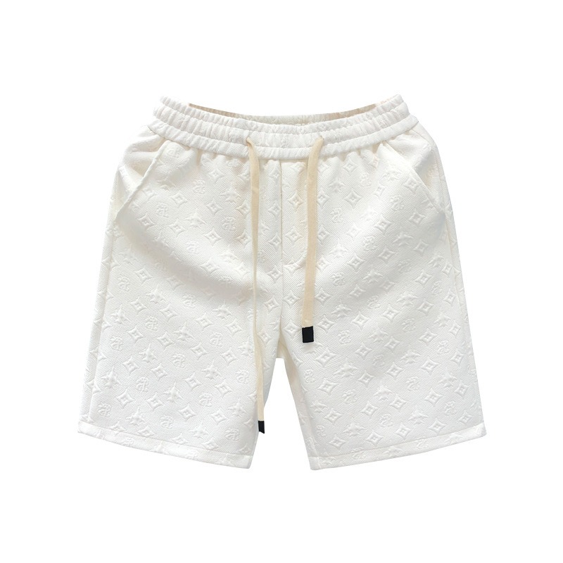 Short Homme Blanc Jacquard Confortable – 5 Tailles – Dropvet Short Homme Blanc Jacquard Confortable – 5 Tailles – Image 4
