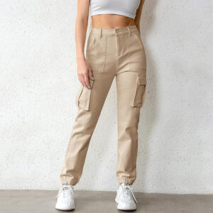 pantalon cargo taille haute