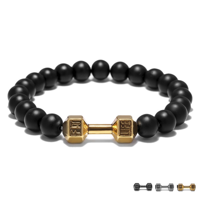 Bracelet Perles Agate Mate Sportif – 3 Coloris – Dropvet bracelet perles agate mate