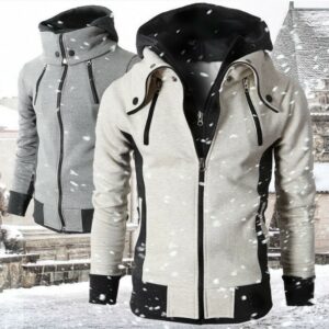 manteau à capuche zippé homme