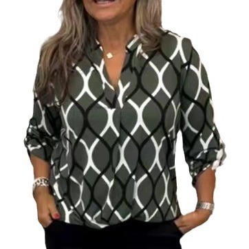 Chemise Femme Imprimé Géométrique Chic – 6 Tailles – Dropvet Chemise Femme Imprimé Géométrique Chic – 6 Tailles – Image 2