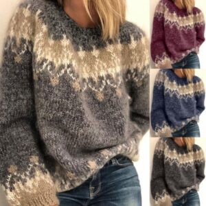 pull jacquard femme