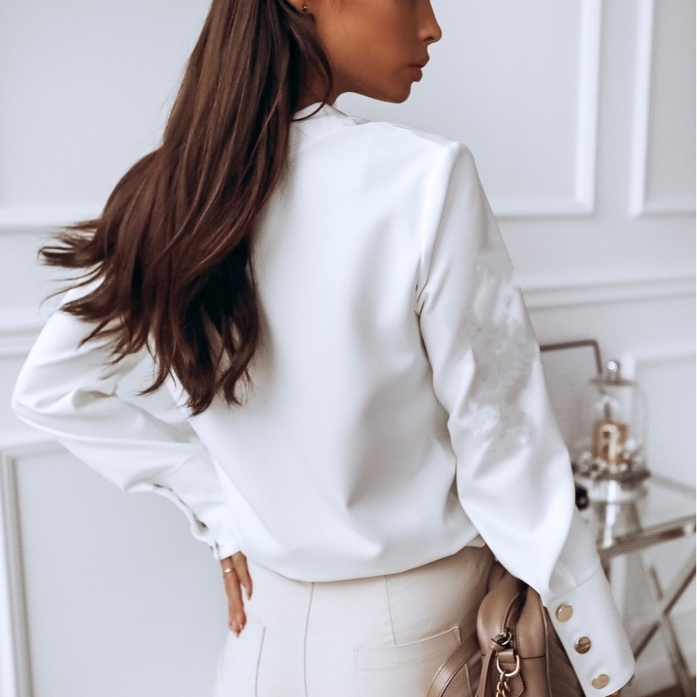 Chemise Col Montant Femme Élégante en 5 Tailles – Dropvet Chemise Col Montant Femme Élégante en 5 Tailles – Image 3