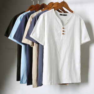T-shirt homme coton lin