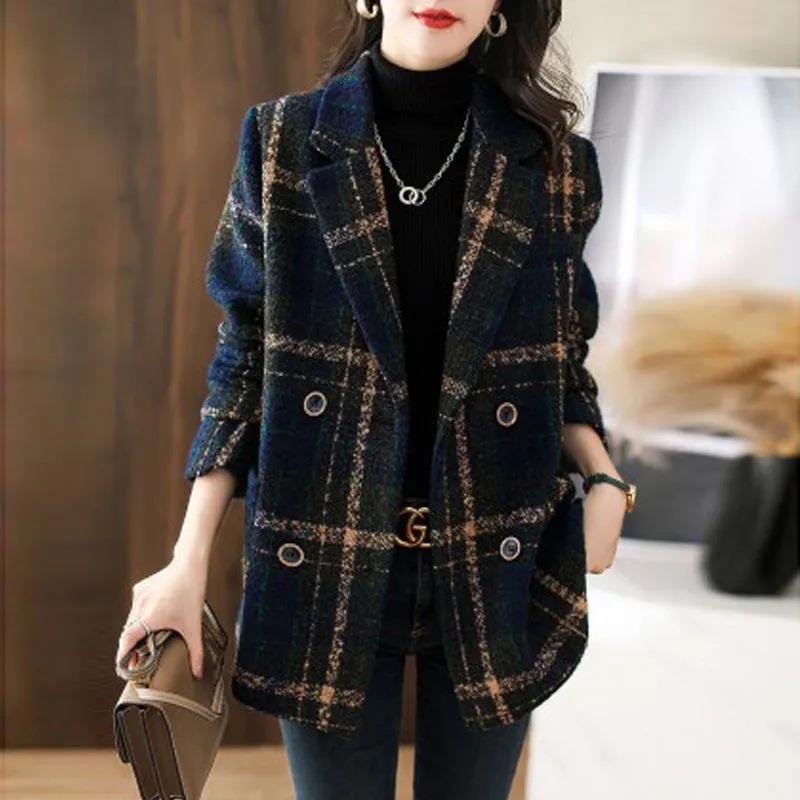 veste femme carreaux patchwork Élégante – 6 Tailles – Dropvet veste femme carreaux patchwork Élégante – 6 Tailles – Image 8