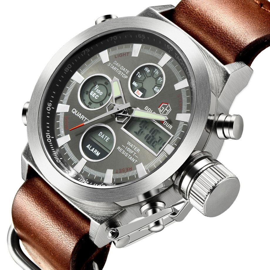 Montre quartz homme sport Élégante 2026 | Analogique LED – Dropvet Montre quartz homme sport Élégante 2026 | Analogique LED – Image 5