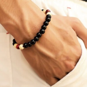 bracelet perles bois naturel