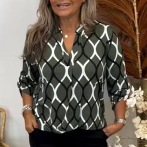 chemise femme imprimé géométrique