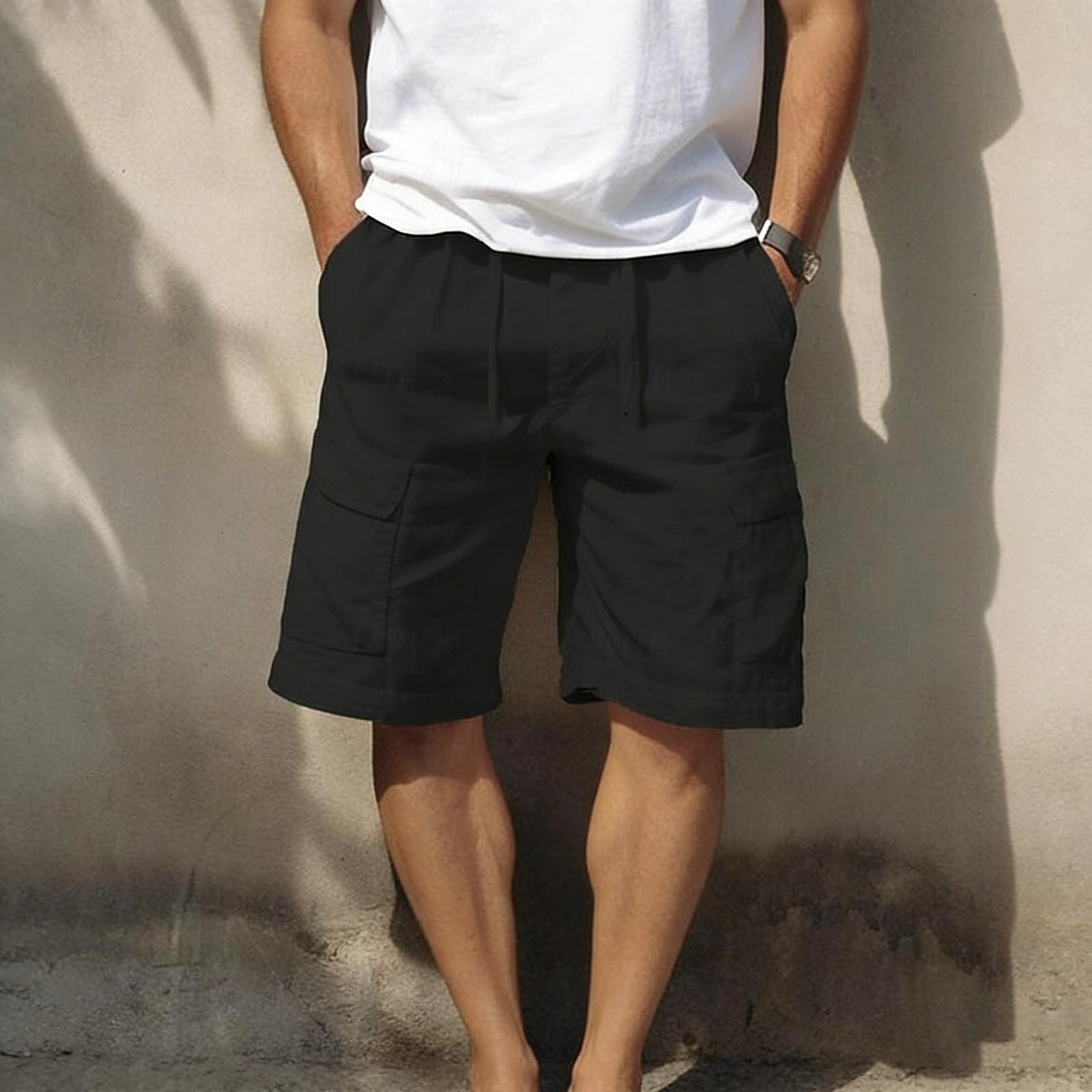 Short Homme Coton Lin : 6 Tailles au Confort Incroyable – Dropvet Short Homme Coton Lin : 6 Tailles au Confort Incroyable – Image 2