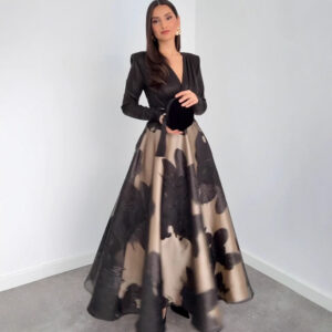 Robe longue femme imprimée élégante