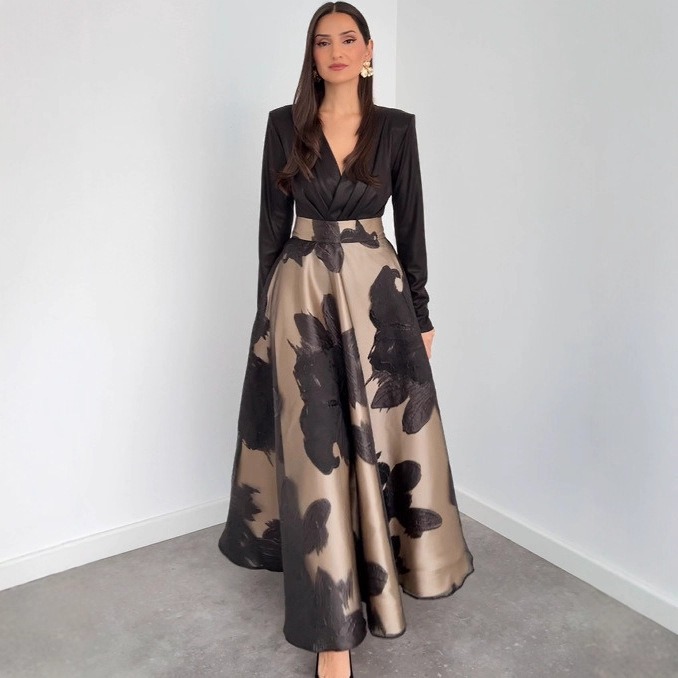 Robe Longue Femme Imprimée Élégante 2026 | Taille Haute – Dropvet Robe Longue Femme Imprimée Élégante 2026 | Taille Haute – Image 2