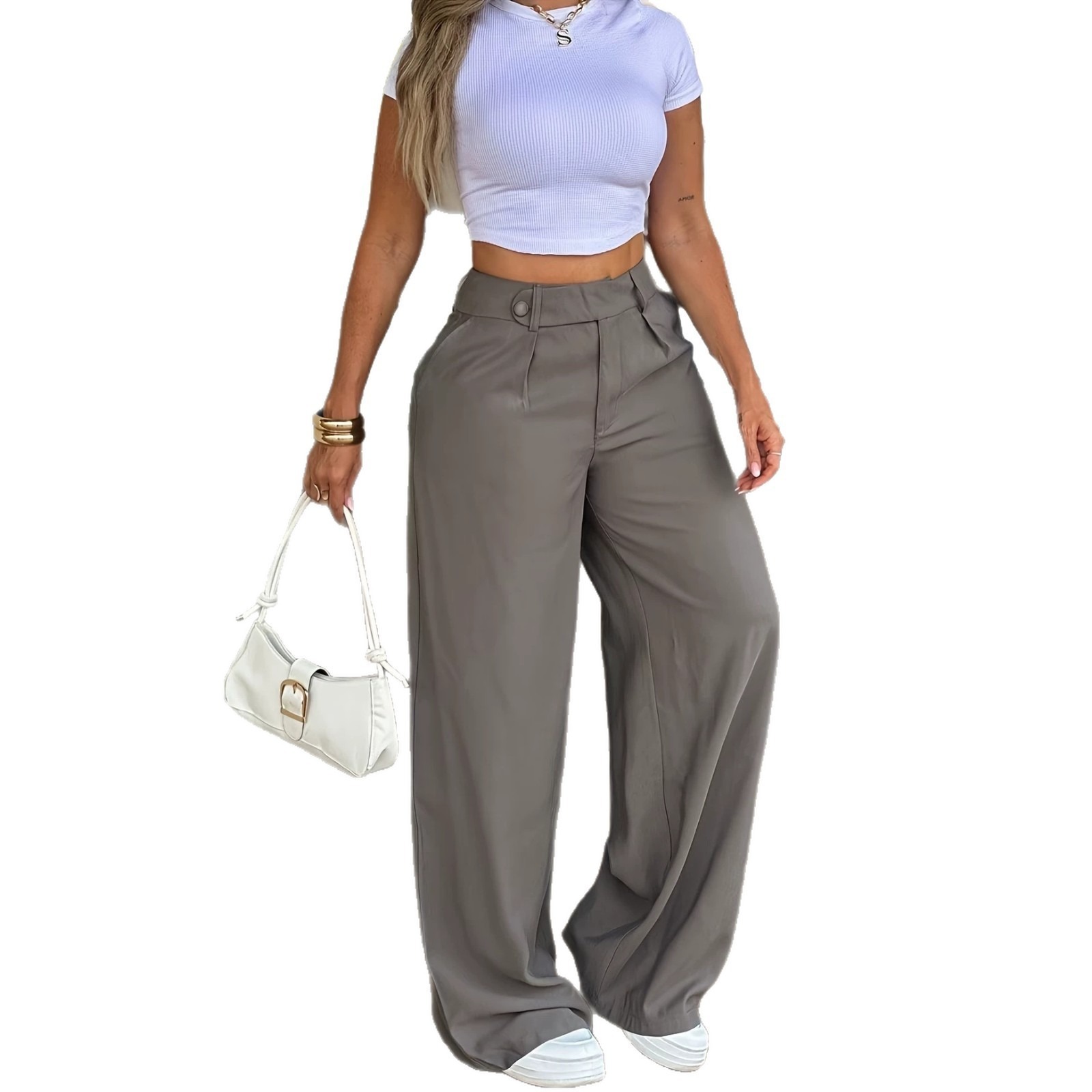 Pantalon Droit Femme Relaxed 5 Tailles – Style Fluide – Dropvet Pantalon Droit Femme Relaxed 5 Tailles – Style Fluide – Image 5