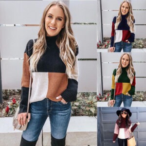 pull femme colorblock