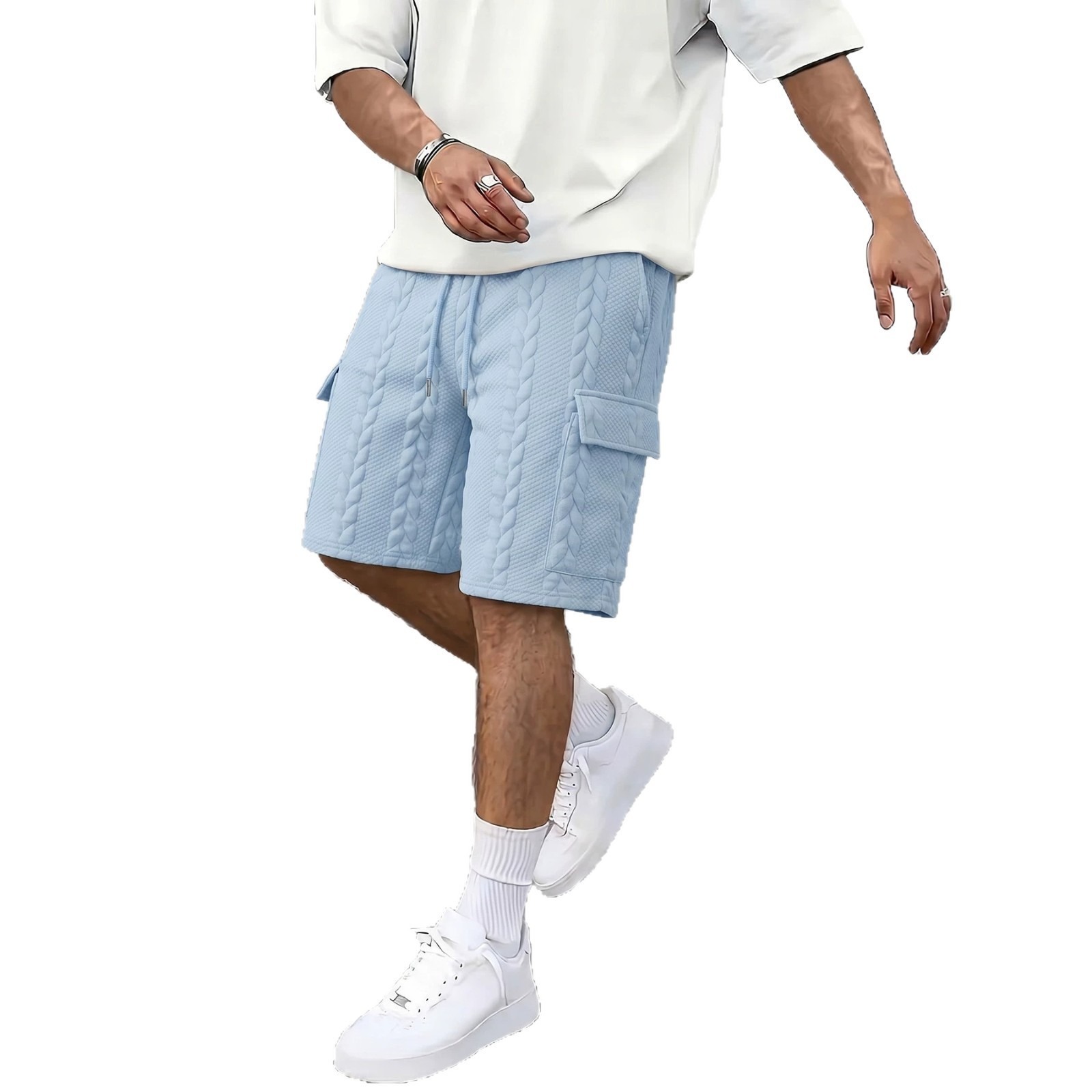Short Homme Jacquard : 6 Tailles au Style Élégant – Dropvet Short Homme Jacquard : 6 Tailles au Style Élégant – Image 2