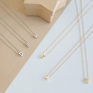 Collier Initiale Lettre Personnalisée Fin