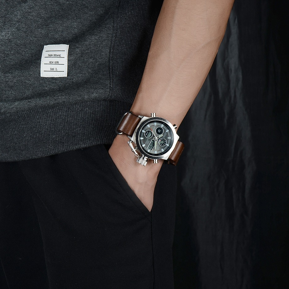 Montre quartz homme sport Élégante 2026 | Analogique LED – Dropvet Montre quartz homme sport Élégante 2026 | Analogique LED – Image 6