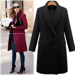 manteau croisé femme long